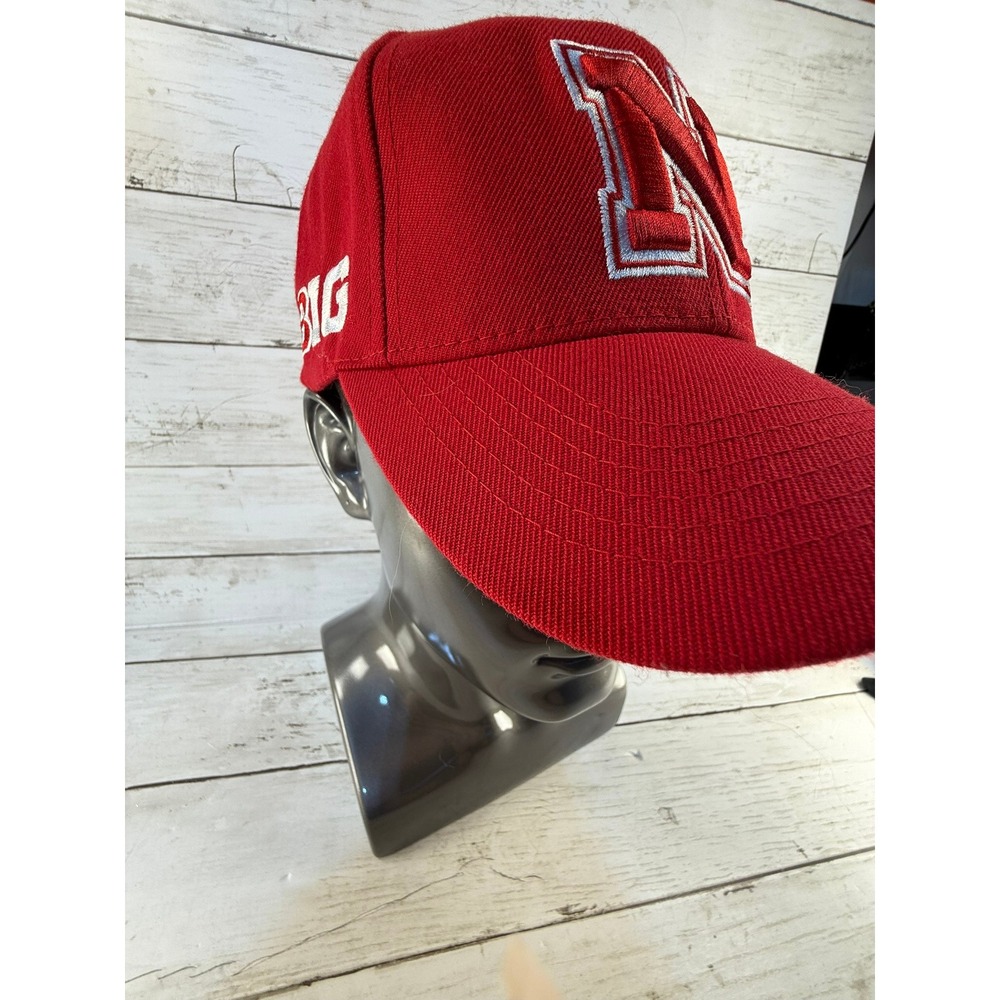 Top of the World Nebraska Huskers Hat Red Adjustable Baseball Cap BIG 10 NCAA